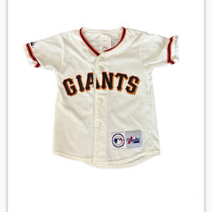 Vintage San Francisco Giants Jersey Cream Majestic MLB Baseball Inaugural Season